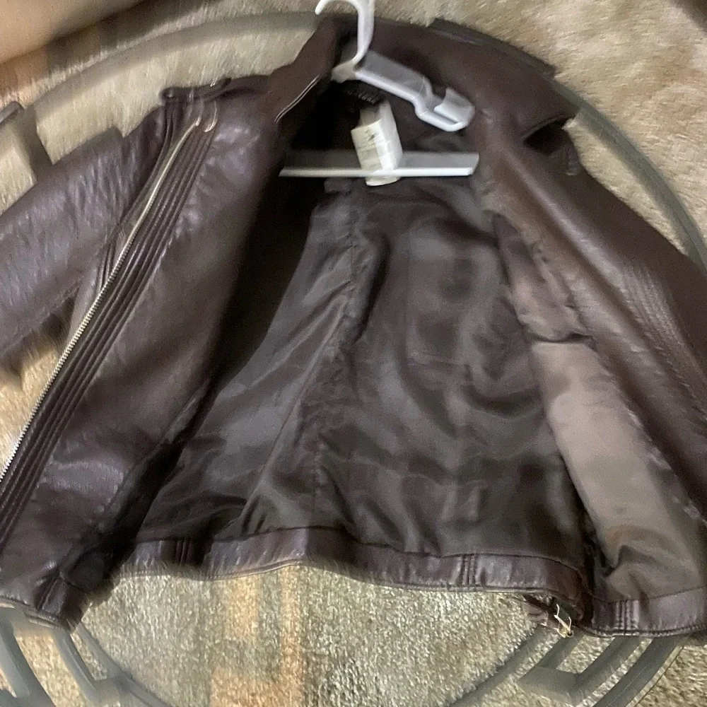 Baganelle Brown Biker Jacket - Picture 4 of 4